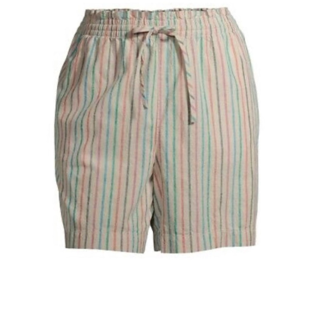 Terra & Sky Women's Plus Size High Waisted Linen Shorts size 3X